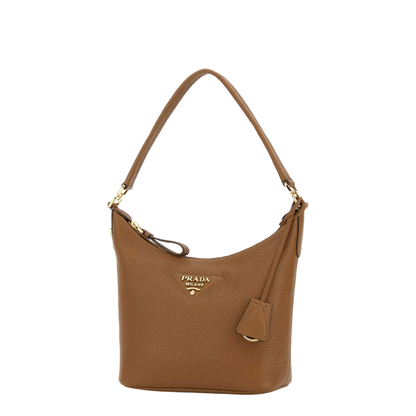 Leather Shoulder Bag - Camel - Image 2