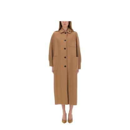 Brown Virgin Wool Coat - Image 1