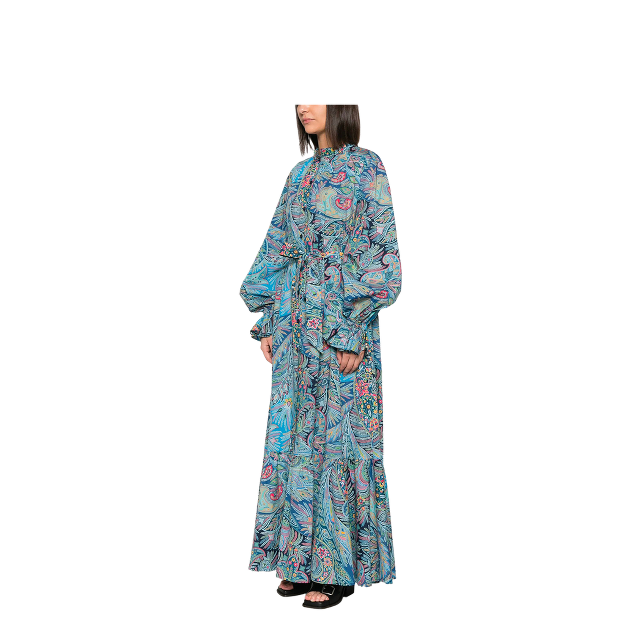 Paisley Print Cotton-Blend Shirt Dress - Image 3