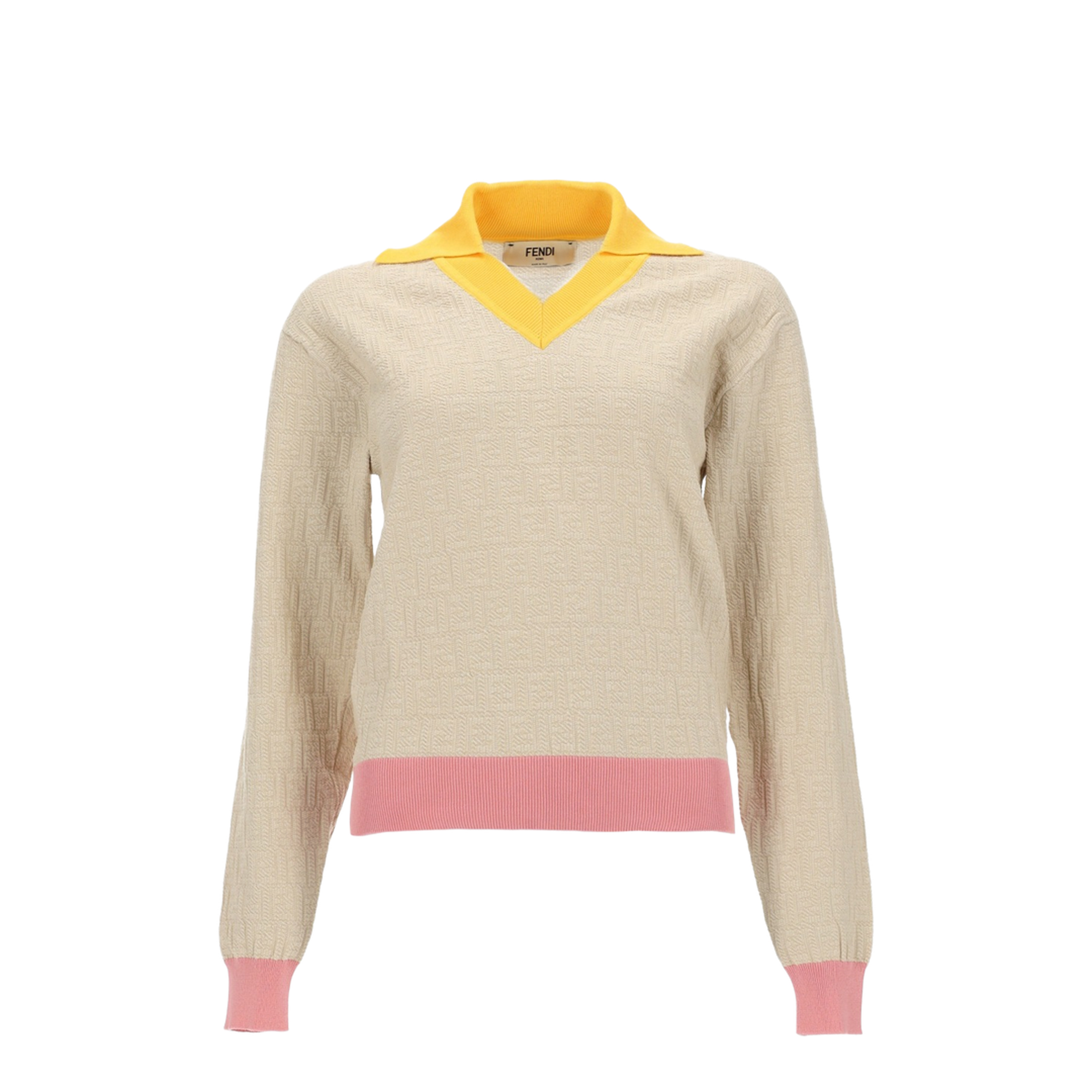 Light Beige Cotton And Silk Jumper - Image 1