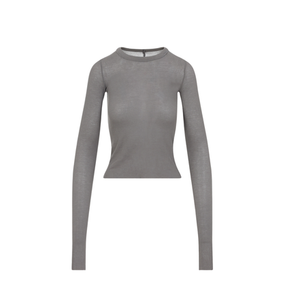 Cropped Rib LS T-shirt - Image 1
