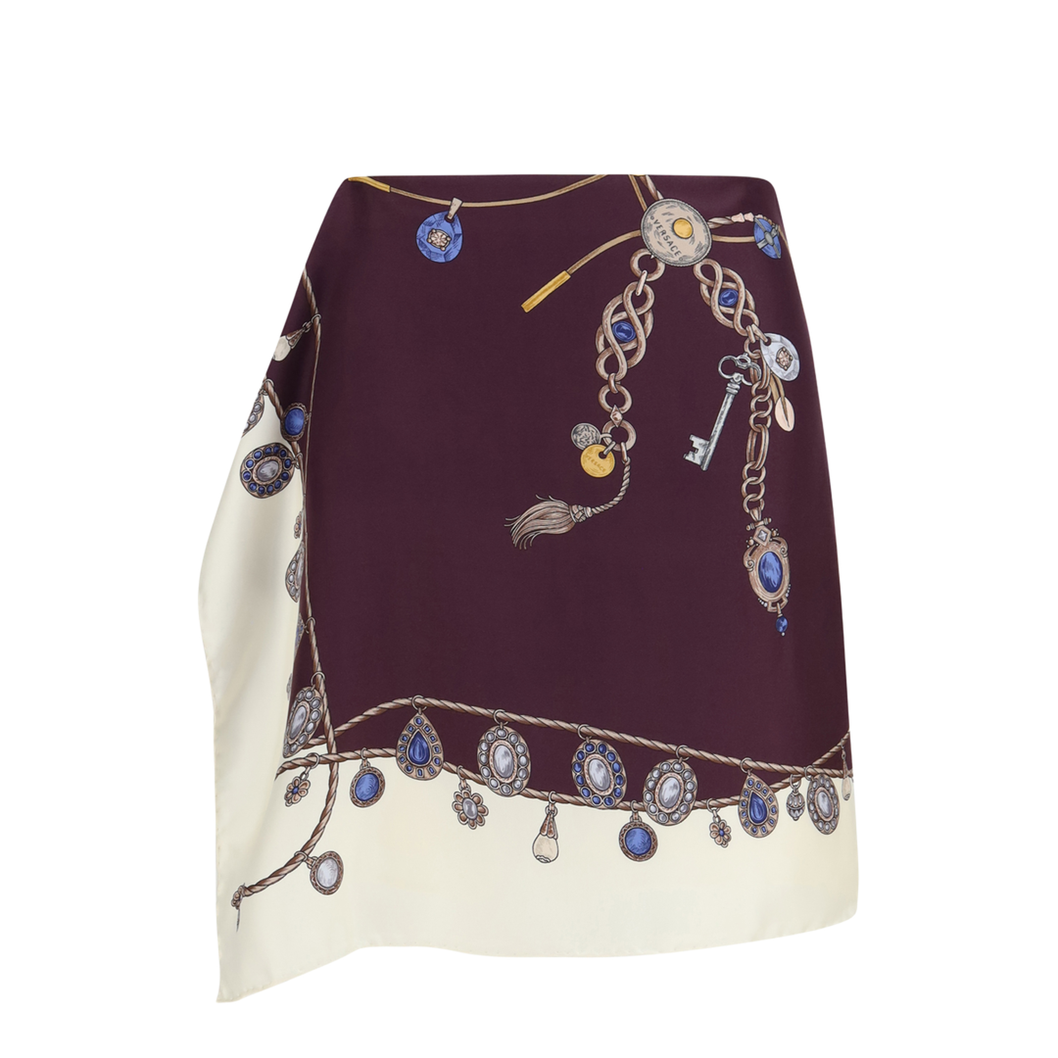 Printed Silk Twill Mini Skirt - Image 1