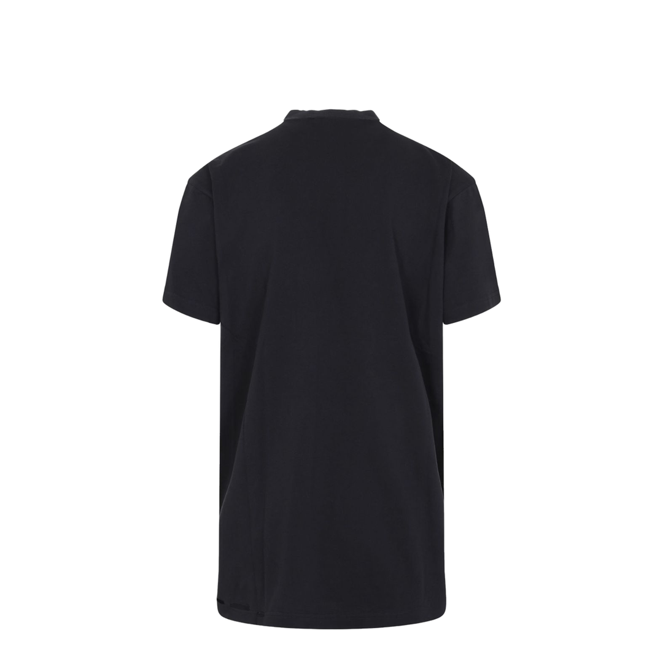 Black Mock Neck Drop Shoulder Short Sleeves - Image 3