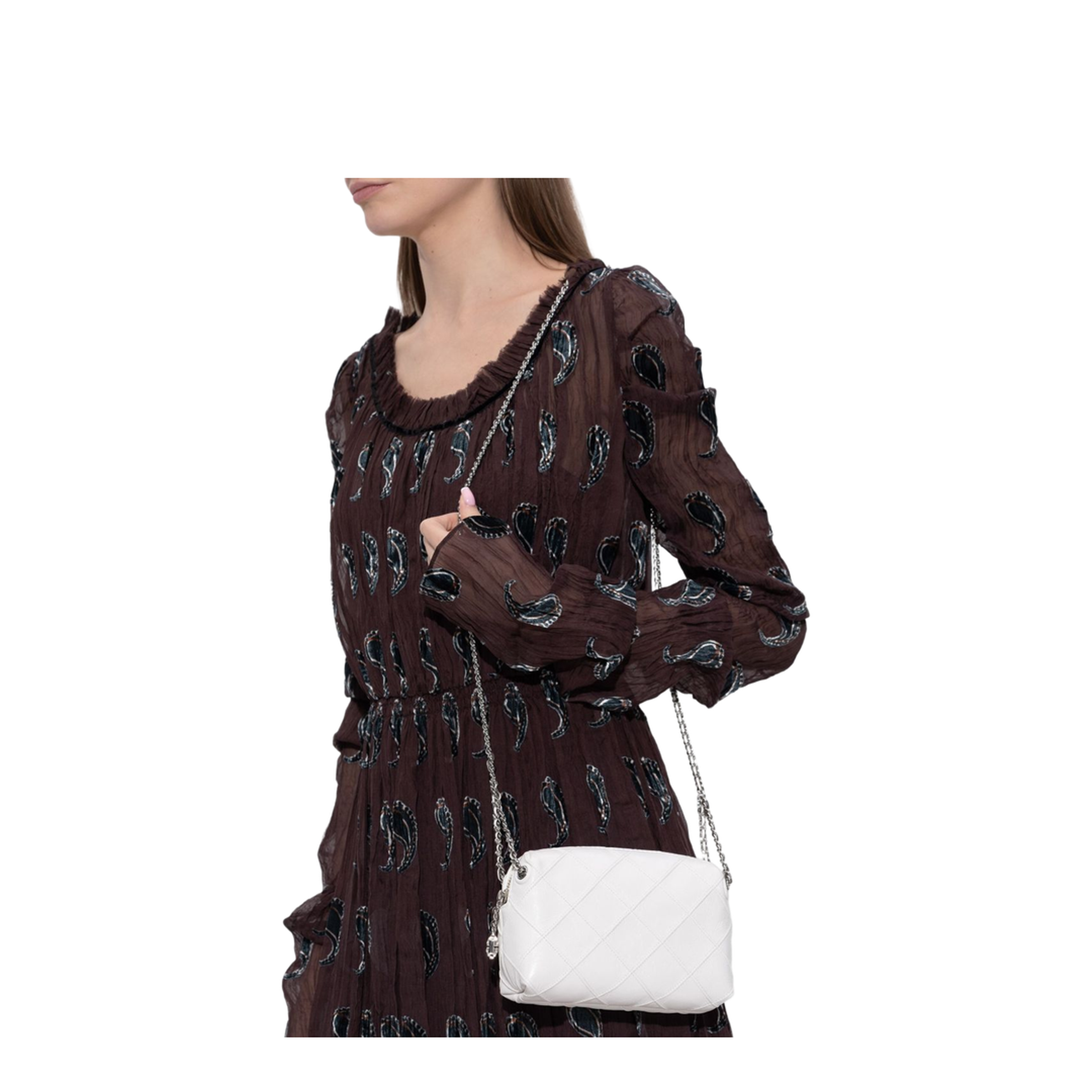 Fleming Soft Crossbody Bag Napa Leather - Vanilla Soft Serve - Image 5