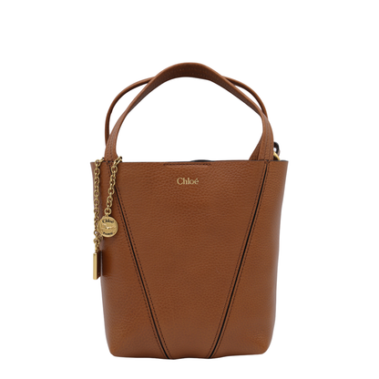 Small Spin Tote Bag in Grained Leather - Image 2