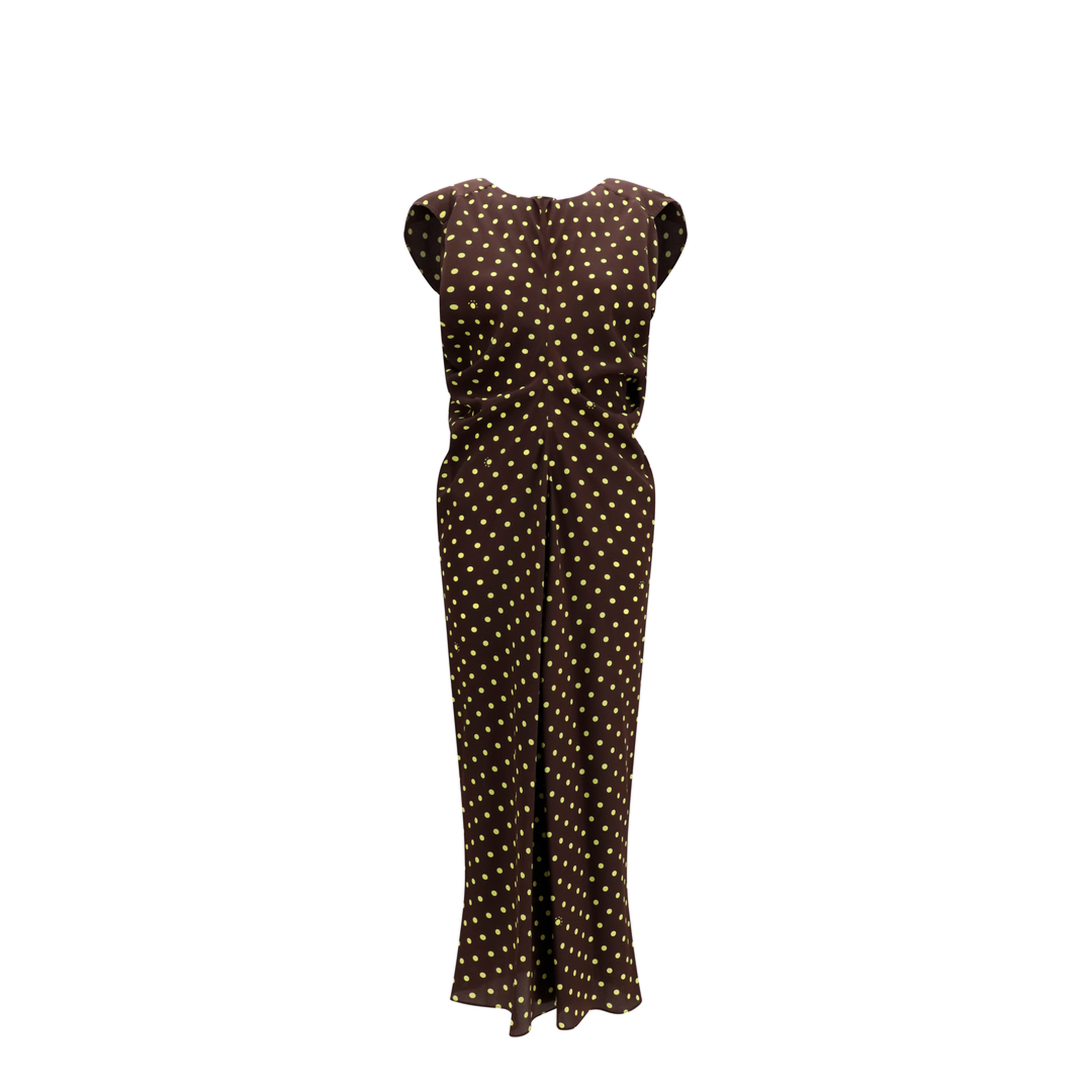 Printed Polka Dot Crepe Dress - Image 1