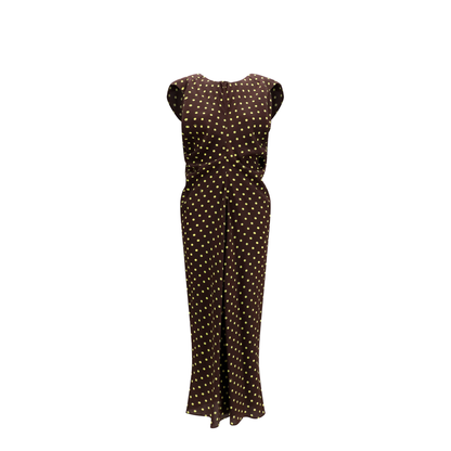 Printed Polka Dot Crepe Dress - Image 1