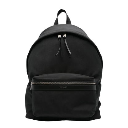 City Canvas, Nylon And Leather Backpack - Black - Image 1