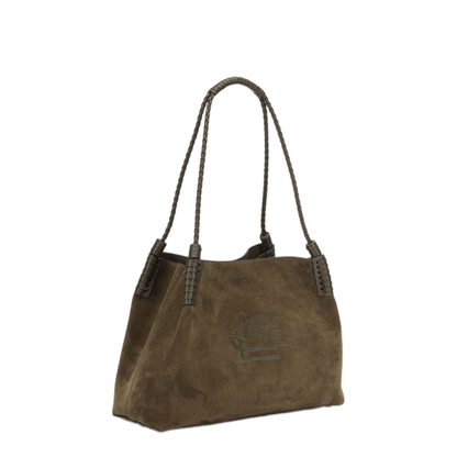 Libra Medium Suede Tote Bag - Brown - Image 2