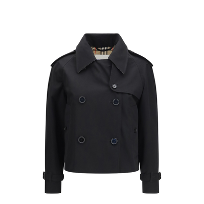 Mayfair Cropped Trench Jacket in Gabardine - Image 1