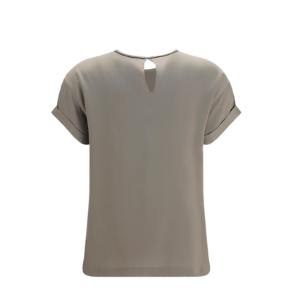 Silk Blouse With Monili Chain - Image 2