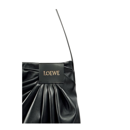 Draped Mellow Nappa Lambskin Tote - Black - Image 2