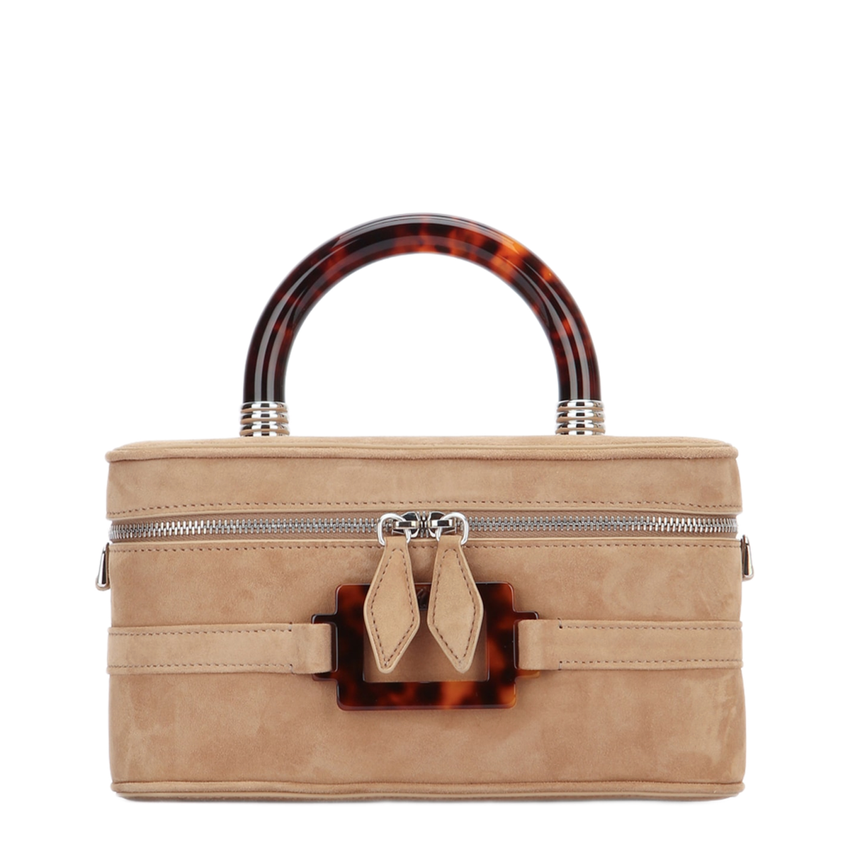 Belle Vivier Vanity Small Goat Skin Tote - Beige - Image 1