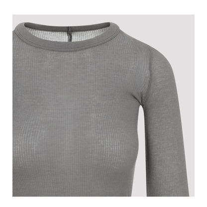 Cropped Rib LS T-shirt - Image 5