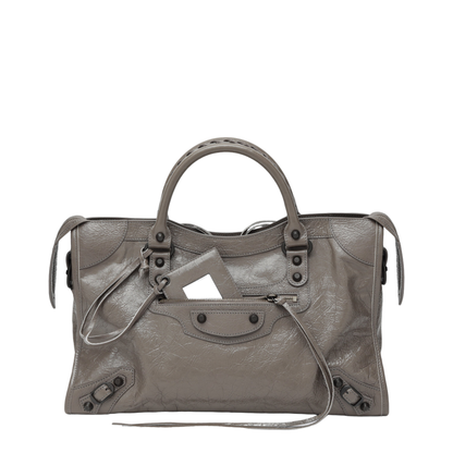 City Medium Handbag in Dark Walnut Leather - Image 1