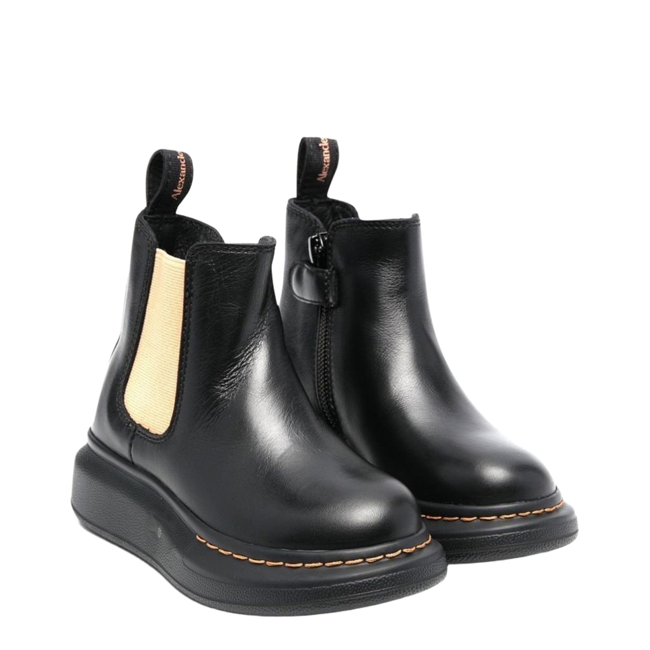 Ankle Boot with Contrasting Elastic on the Side - Image 1