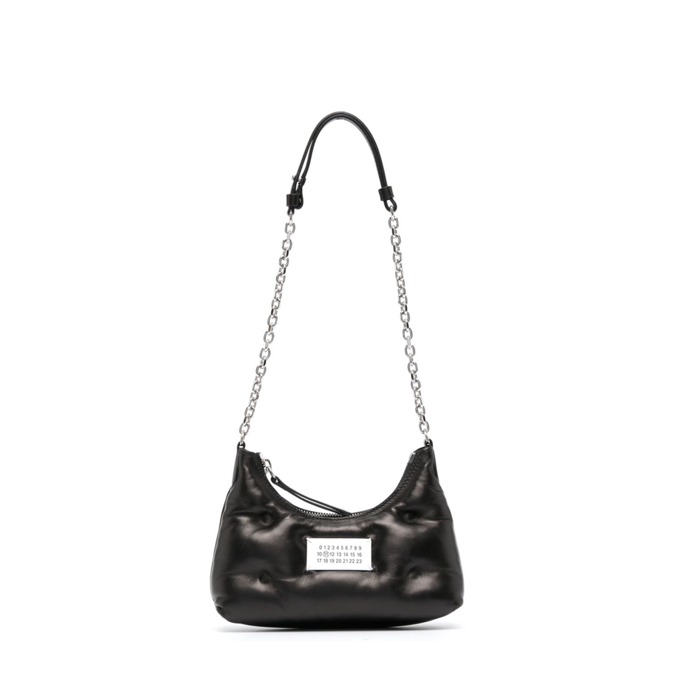 Glam Slam Micro Nappa Leather Hobo Bag - Noir - Image 1