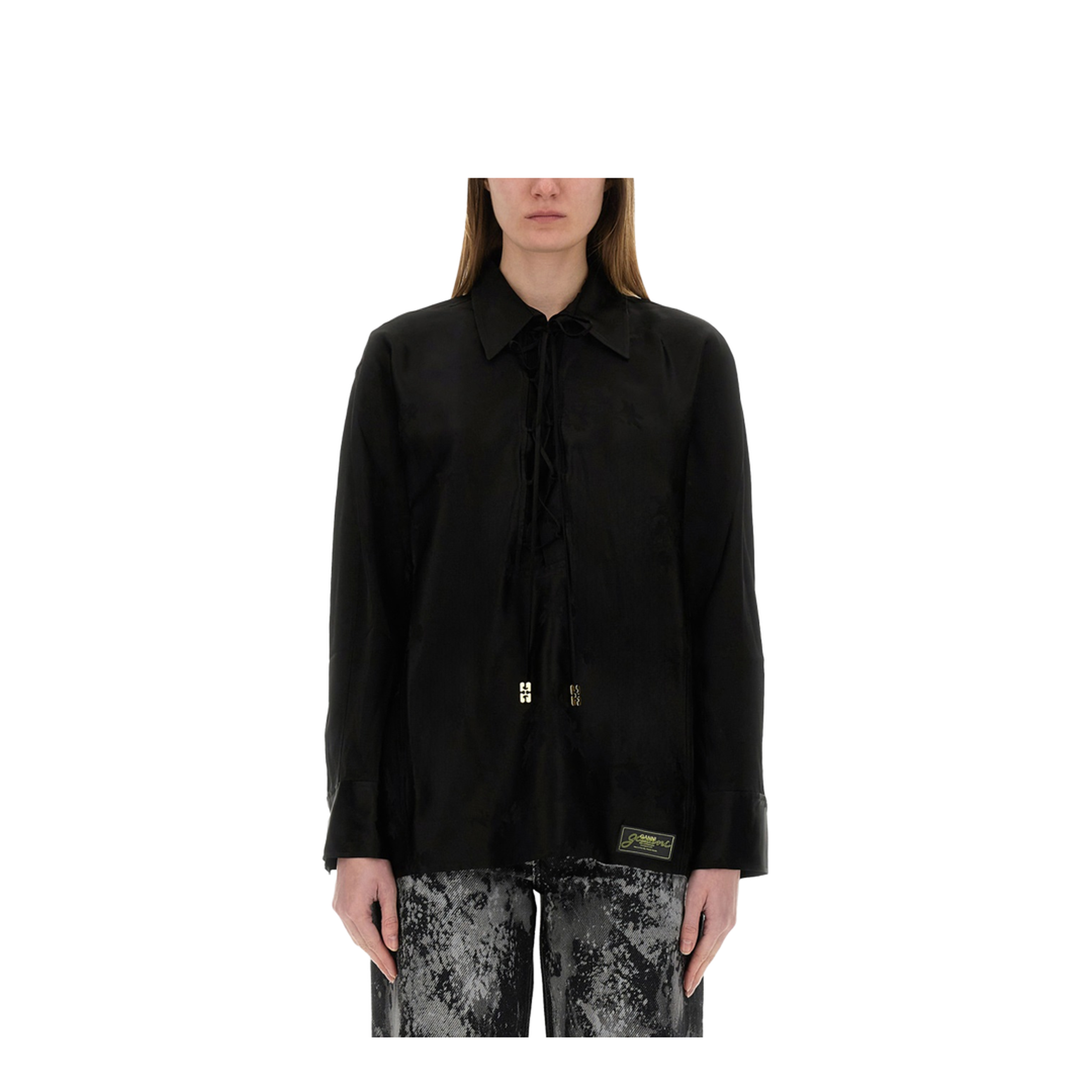 Jacquard Satin Shirt - Image 1