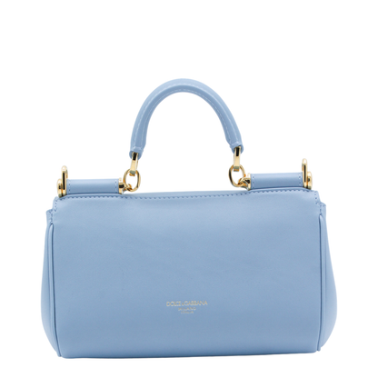 My Sicily Medium Calfskin Top-Handle Bag - Azure - Image 6