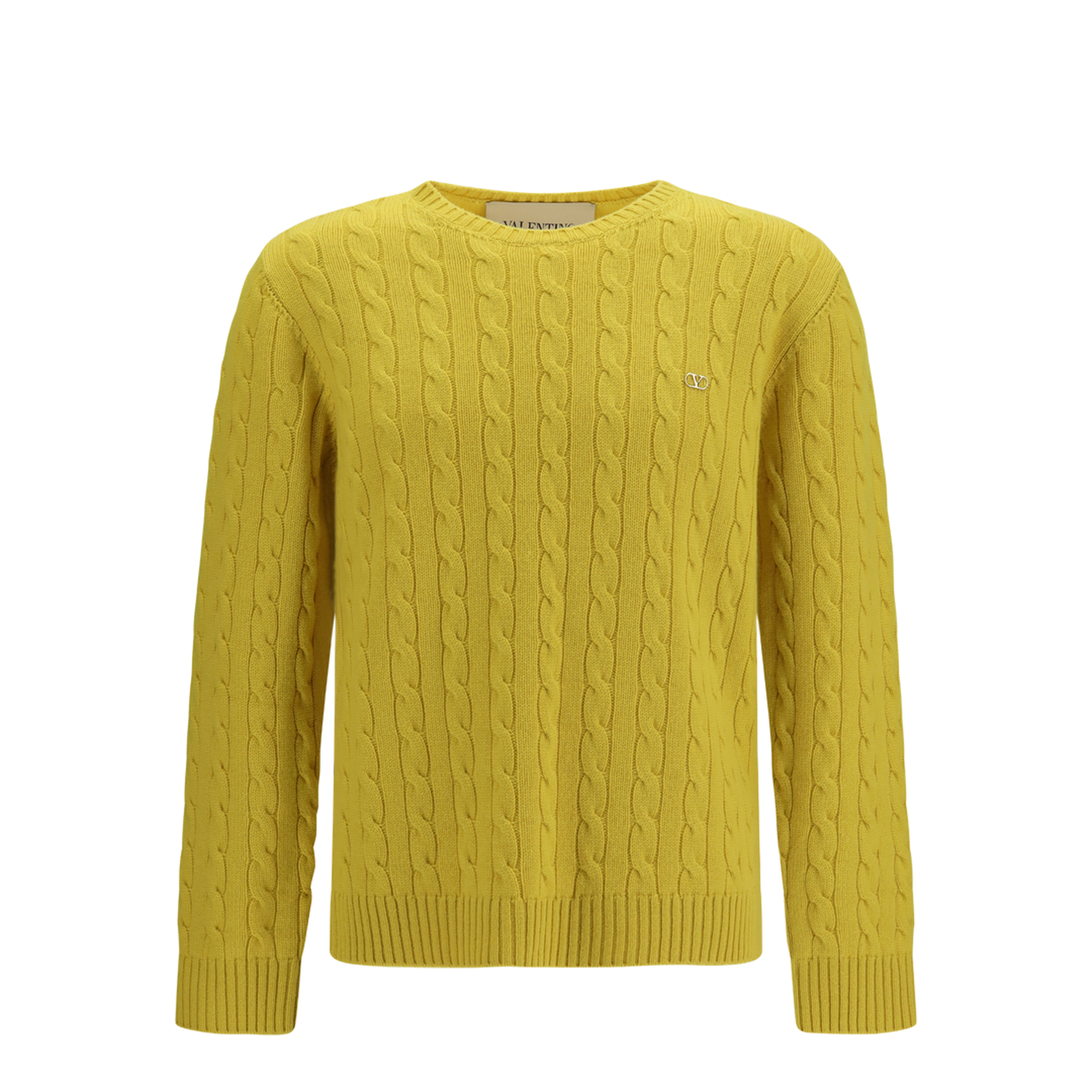 VLogo Cable-Knit Cashmere Sweater - Image 1
