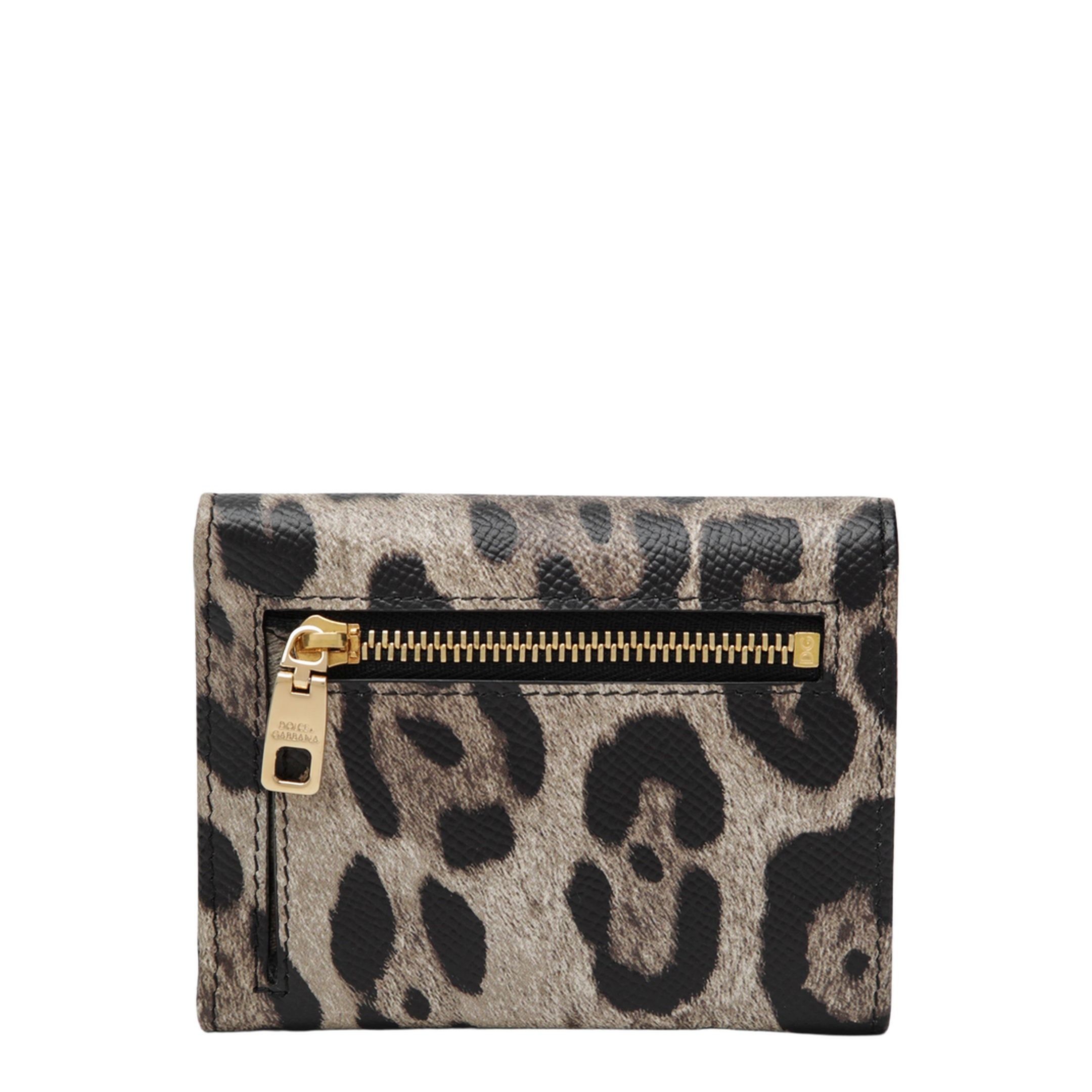 Dauphine Calfskin Wallet with Leopard Print - Image 2
