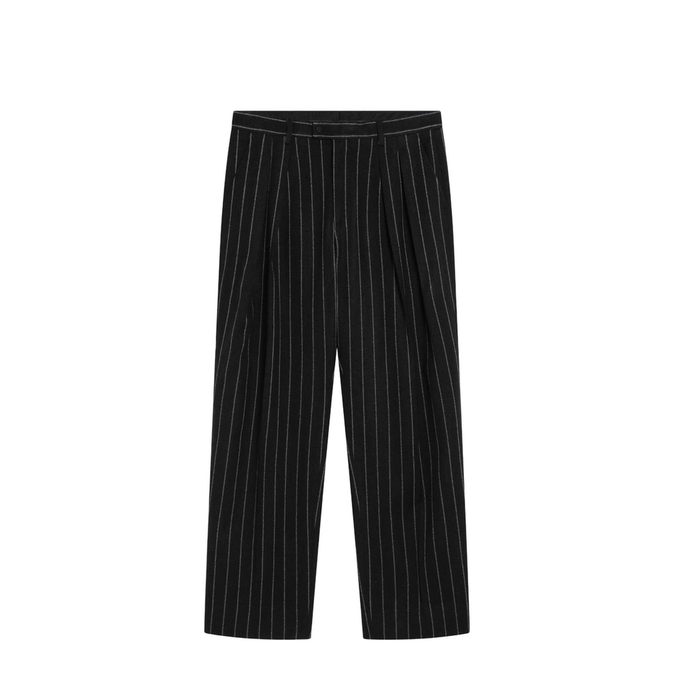 Multicolor Striped Wool Blend Trousers - Image 1