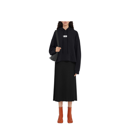 Black Cotton Hoodie - Image 4