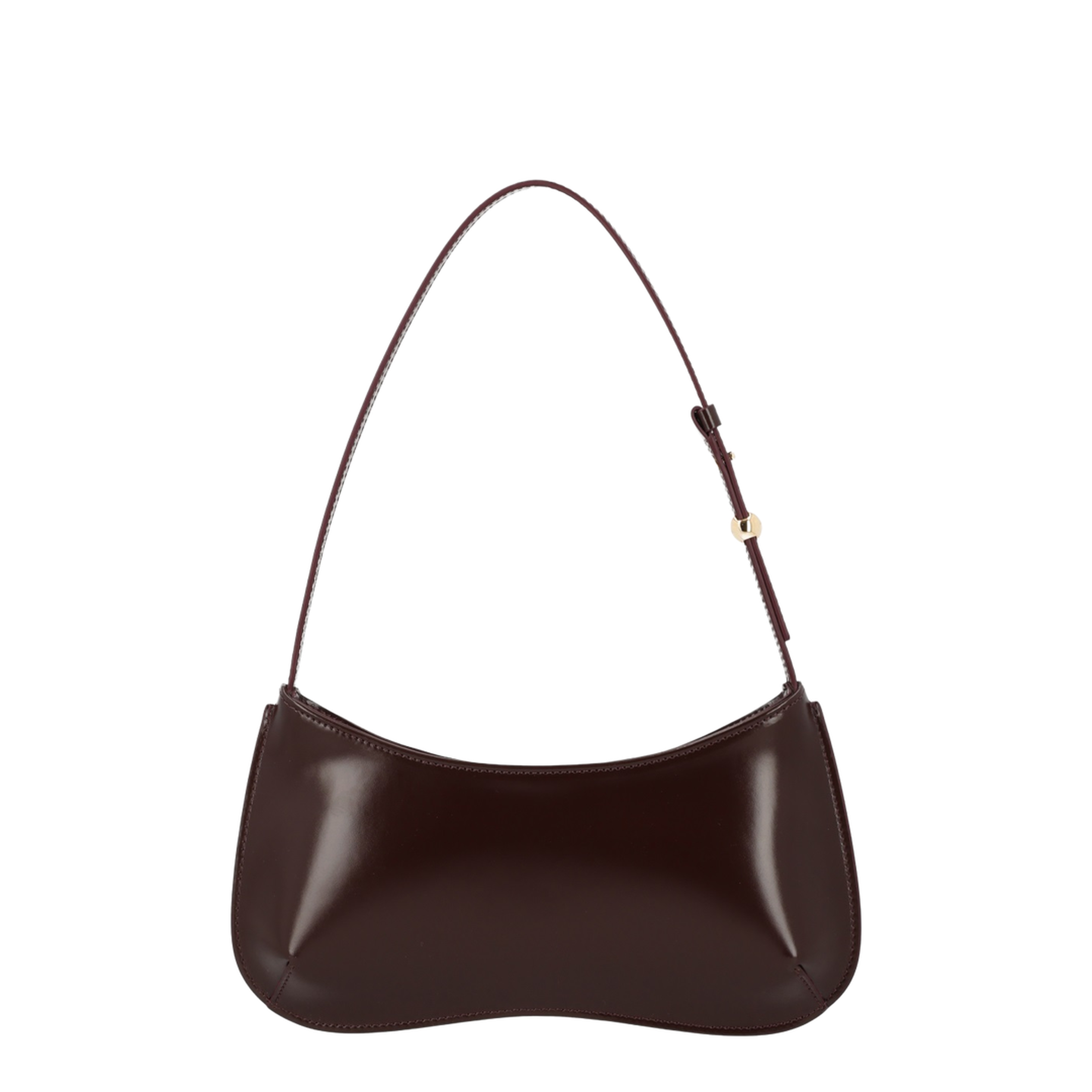Le Bisou Medium Calf Leather Shoulder Bag - Bordeaux (Dark Burgundy) - Image 2