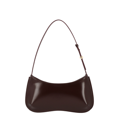 Le Bisou Medium Calf Leather Shoulder Bag - Bordeaux (Dark Burgundy) - Image 2