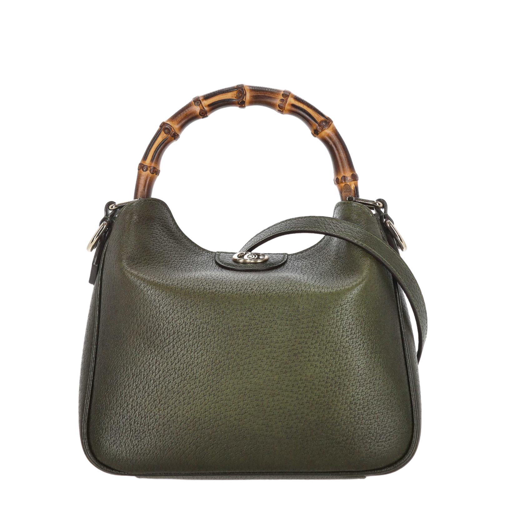 Diana Small Shoulder Bag in Gradient Green Leather - Image 1