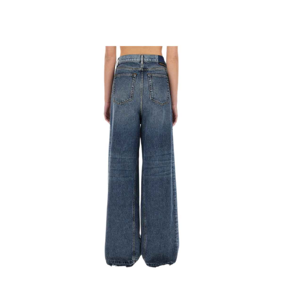 Wide-Leg Jeans with Contrasting Panels - Image 3