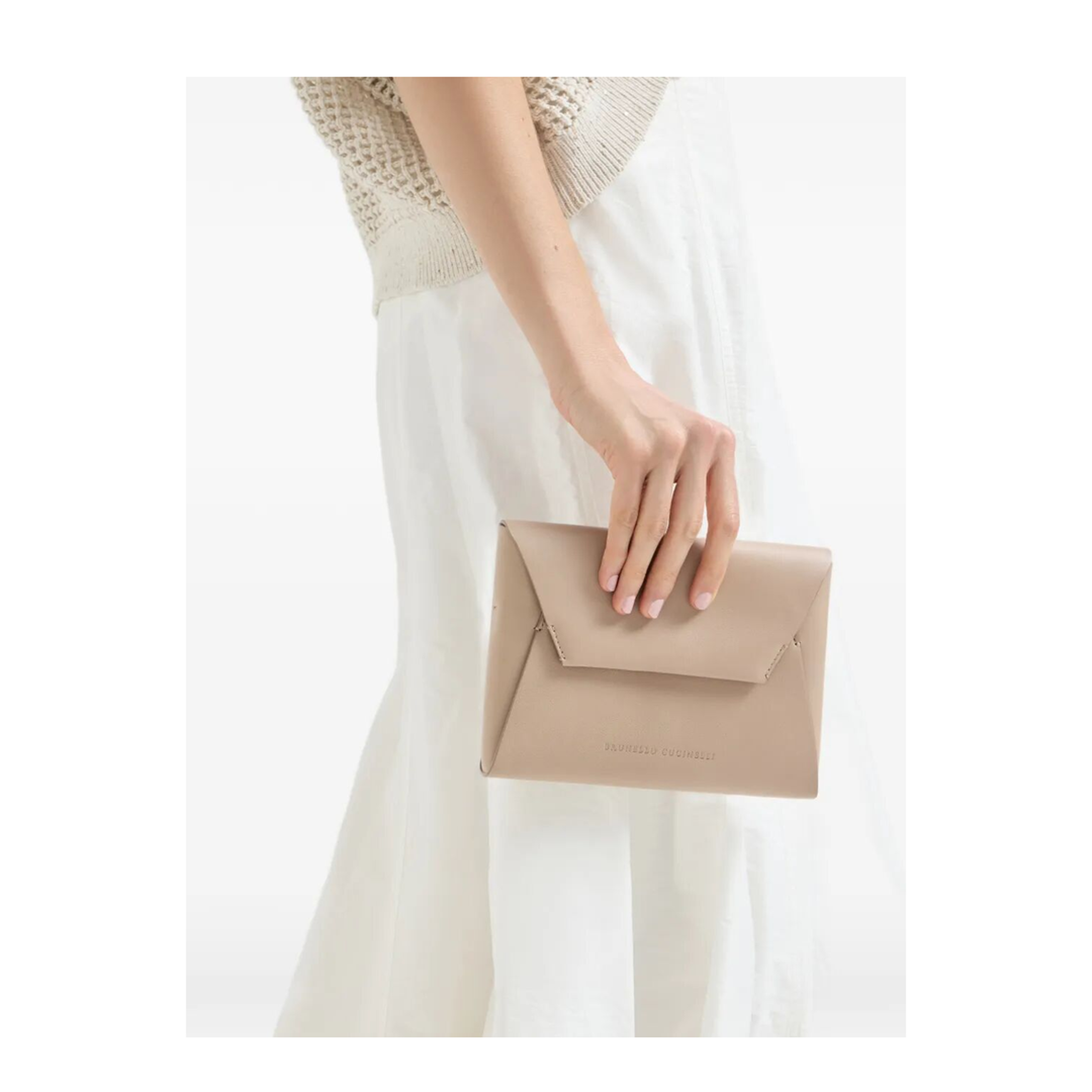 Pochette Duo in Vitello with Precious Chain - Image 2