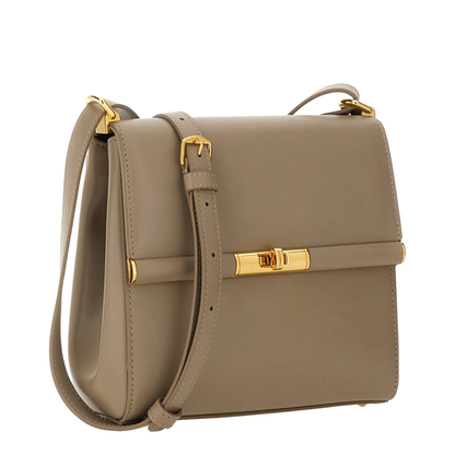 Marlene Calfskin Shoulder Bag - Beige - Image 2