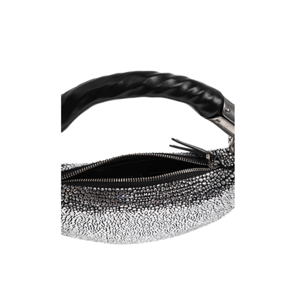 Ébène Mini Suede Top-Handle Bag - Silver - Image 4