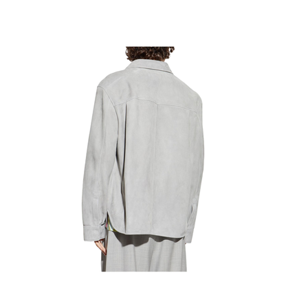 Suede Leather Overshirt - Image 3