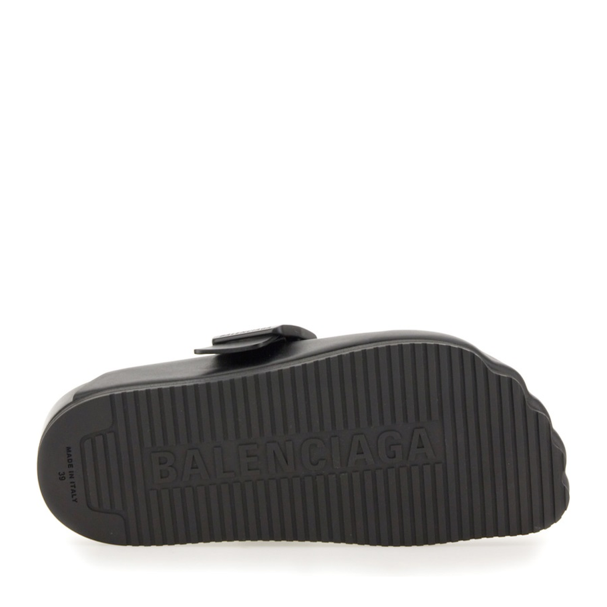 Balenciaga Black Sunday Clogs with Logo Strap - Image 5