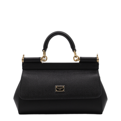 Sicily Small Calf Leather Top-Handle Bag - Nero - Image 2