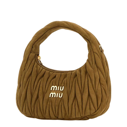 Khaki Suede Handbag - Image 2
