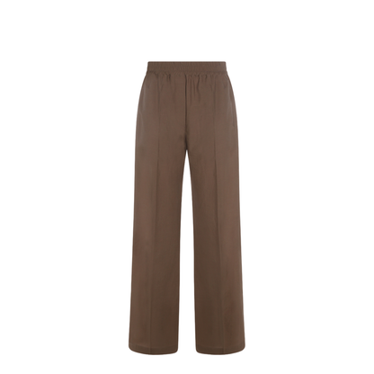 Wide-leg Trousers in Cotton and Nylon Poplin with Elasticated Waistband - Image 2