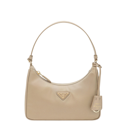 Recycled Nylon Handbag In Brown - Image 1