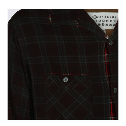 Red Gradient Check Shirt - Image 6