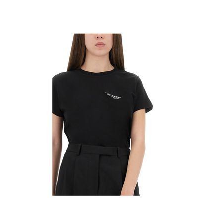 Black Cotton T-Shirt with Logo - Image 4