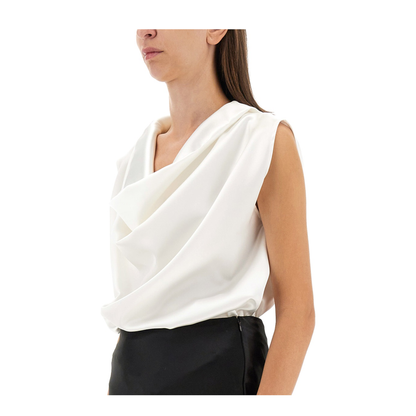 Blouses Dropped Collar White - Image 4