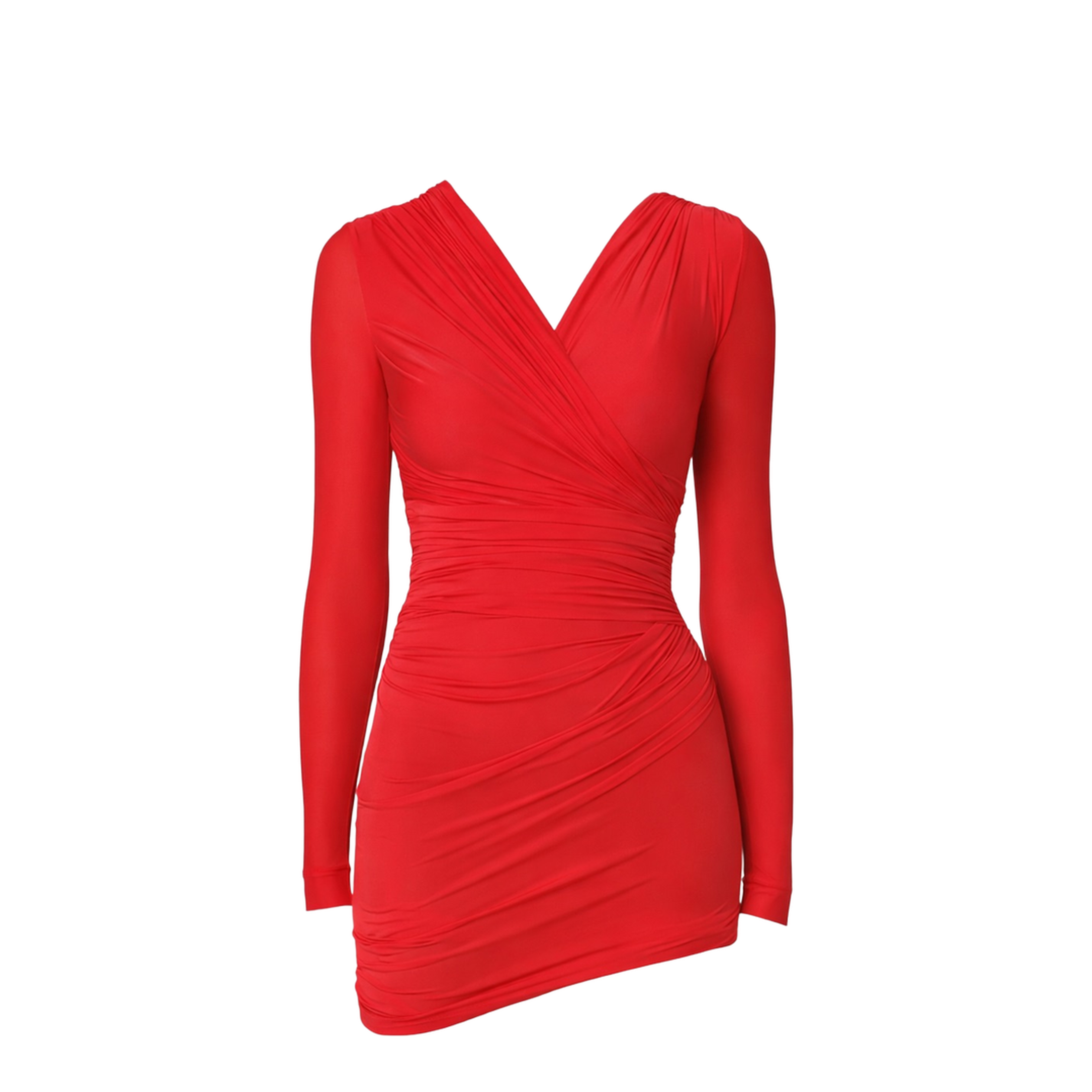 Red Stretch Jersey Mini Dress - Image 1