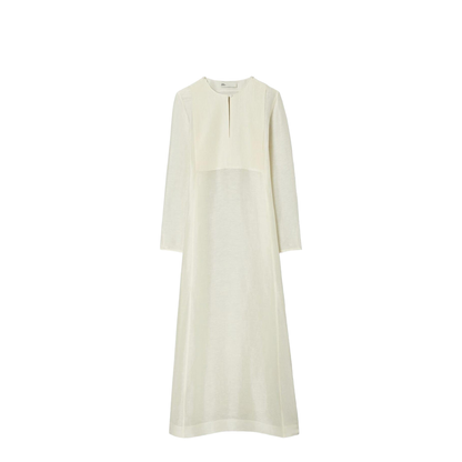 Ivory Linen Blend Caftan - Image 5