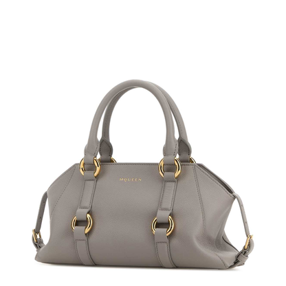 Grey Leather Small Farringdon Handbag - Image 2