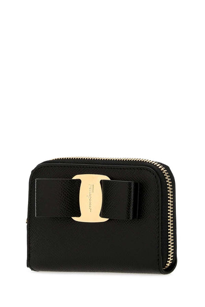Vara  Bow Zipped Pouch, Gold Hardware - Image 2
