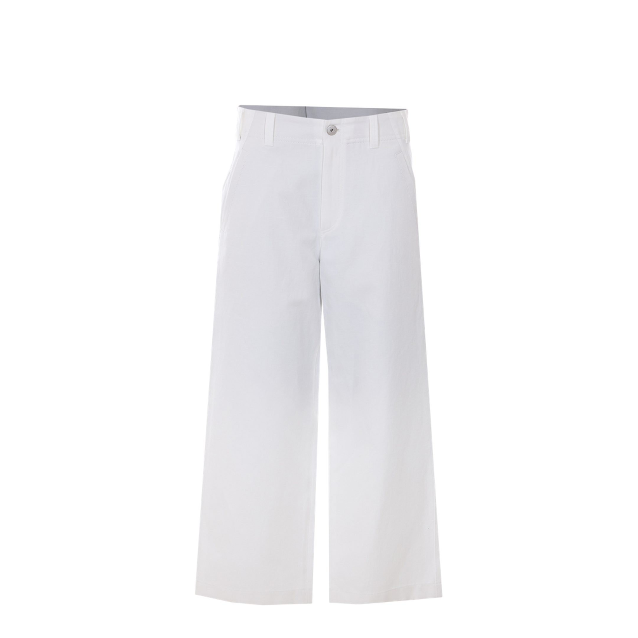 Crop Chino Trousers in Cotton and Linen Gabardine - Image 4