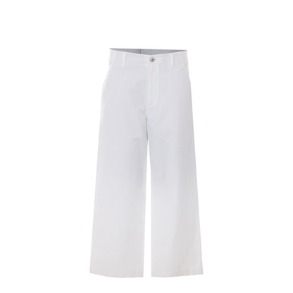 Crop Chino Trousers in Cotton and Linen Gabardine - Image 4