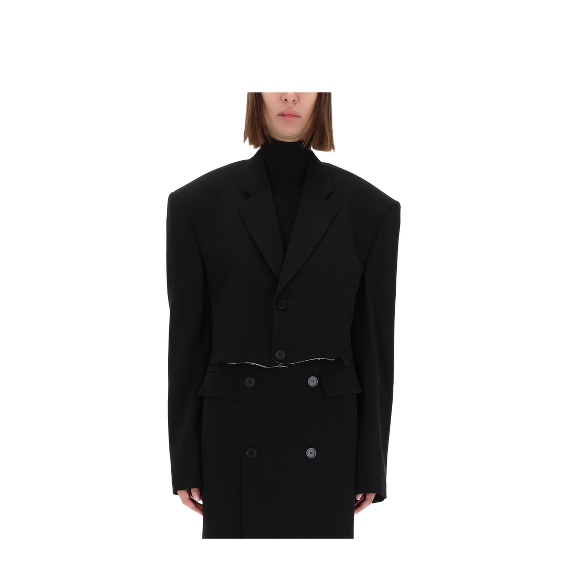 Single Breasted Cut Off Jacket - Image 1